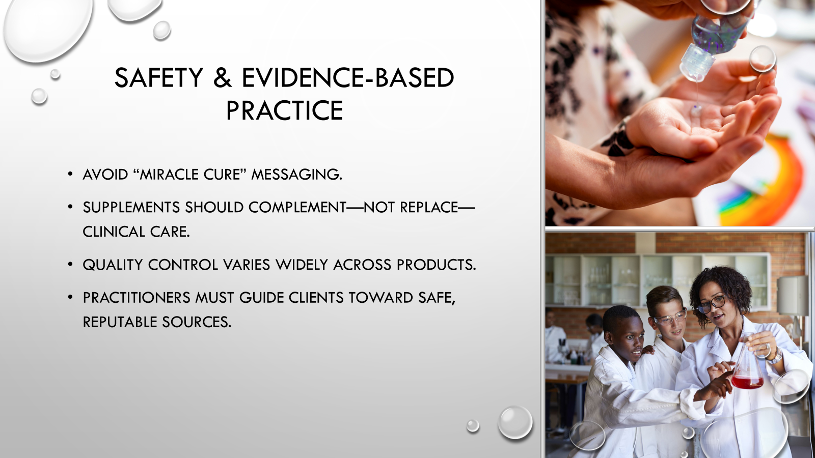 Slide image for Safety and Evidence-Based Supplement Use