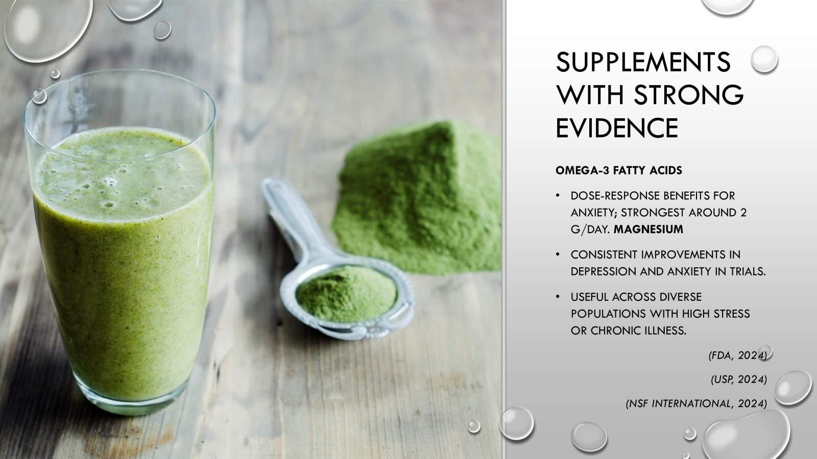 Slide – Supplements with Strong Evidence